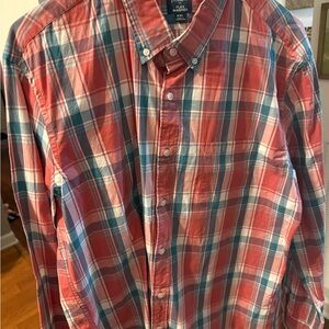 J. Crew Red and Blue Plaid Casual Shirt